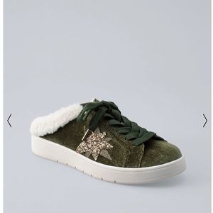 White House Black Market NEW Payton sneaker w fur